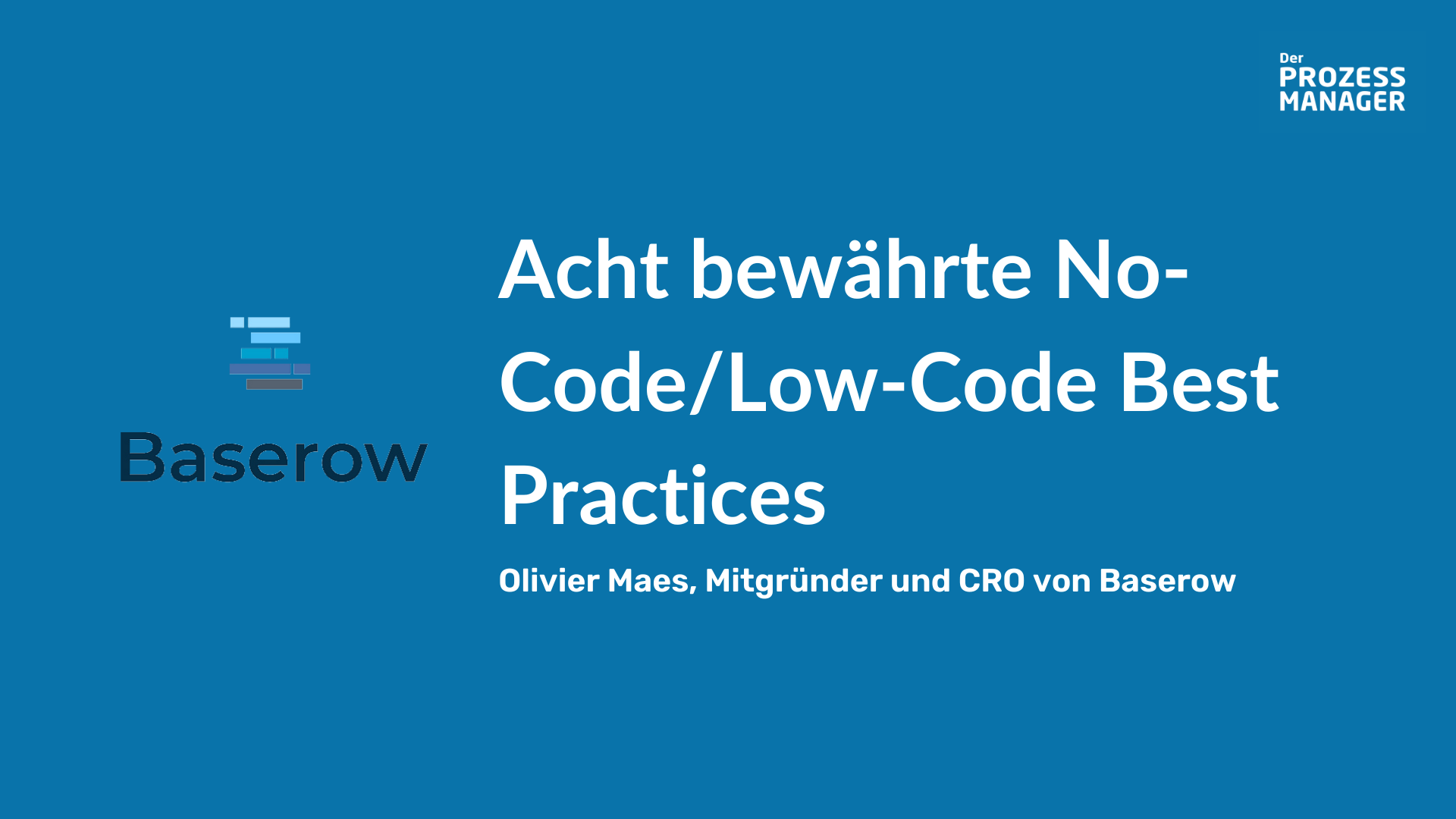 Acht bewährte No-Code/Low-Code Best Practices