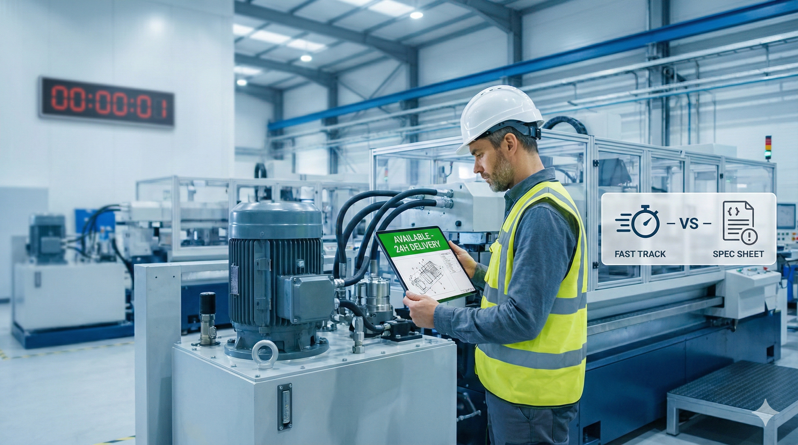 Hydraulikkomponenten in Industrieanlagen: Warum Verfügbarkeit und Lieferzeiten wichtiger sind als Spezifikationen